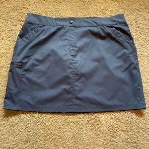 Blue Athletic Skort with side Zip Pocket